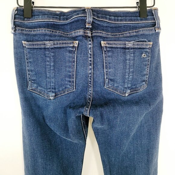 Rag & Bone Capri/Crop Skinny Blue Denim Jeans Women's Size 25 - Picture 7 of 11